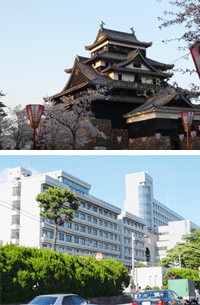 松江城と島根大学